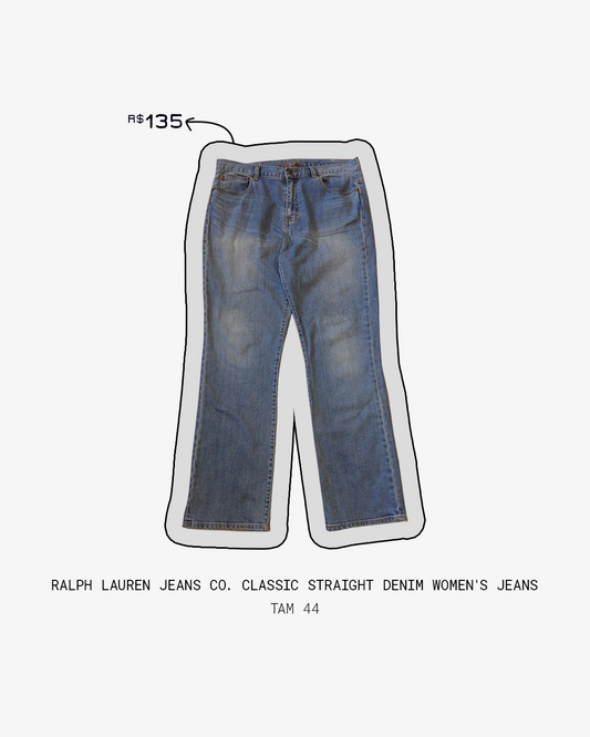 Ralph Lauren Jeans Co.® Classic Straight Denim Women's Jeans (Light Blue) [Size 44]